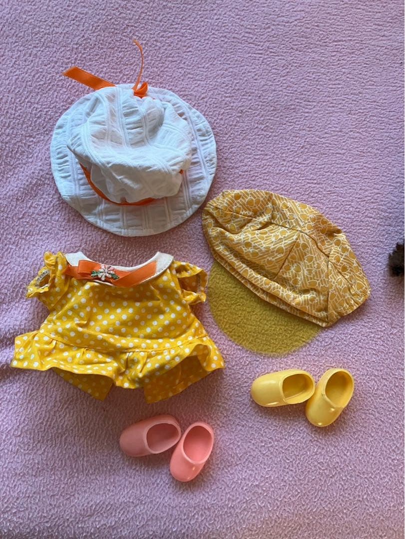 ぬいぐるみ 赤いスカートと帽子　昭和レトロモンチッチ④ お着替え付き