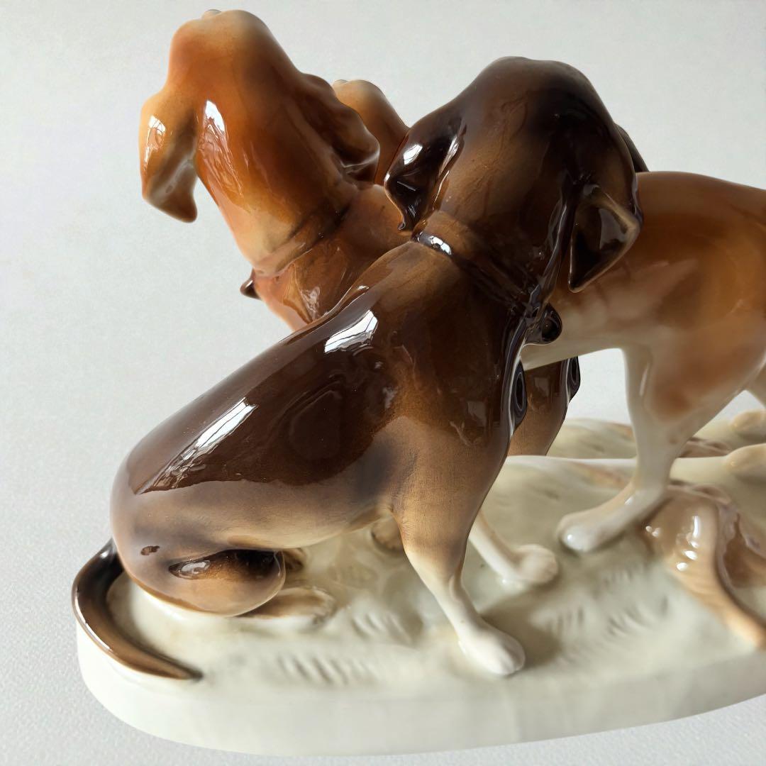 アンティーク雑貨  Dux Hunting Dogs Figurine