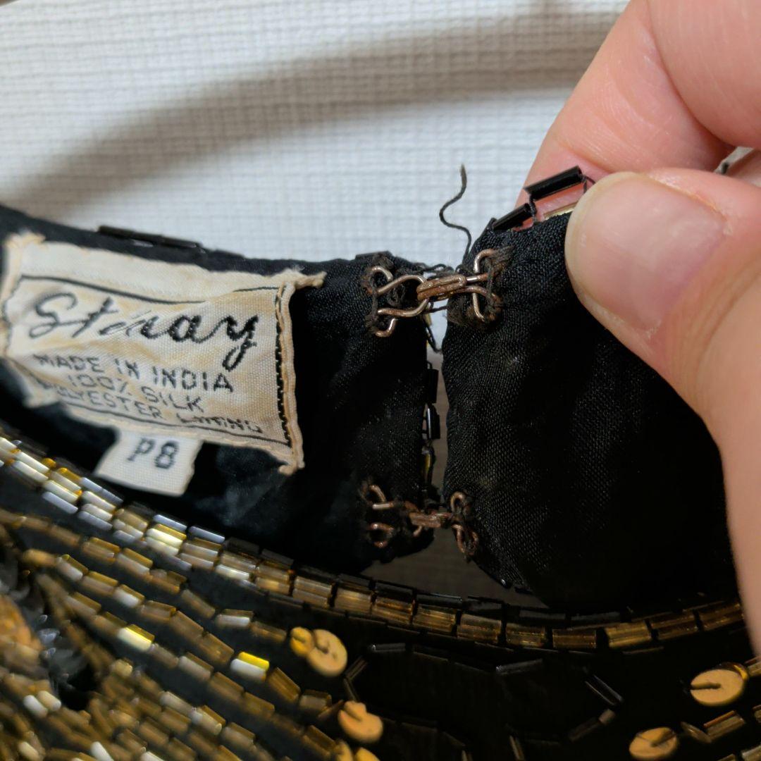 ​【希少】Sténay 総刺繍 鳳凰/ウィングデザイン ビーズドレス P8サイズ