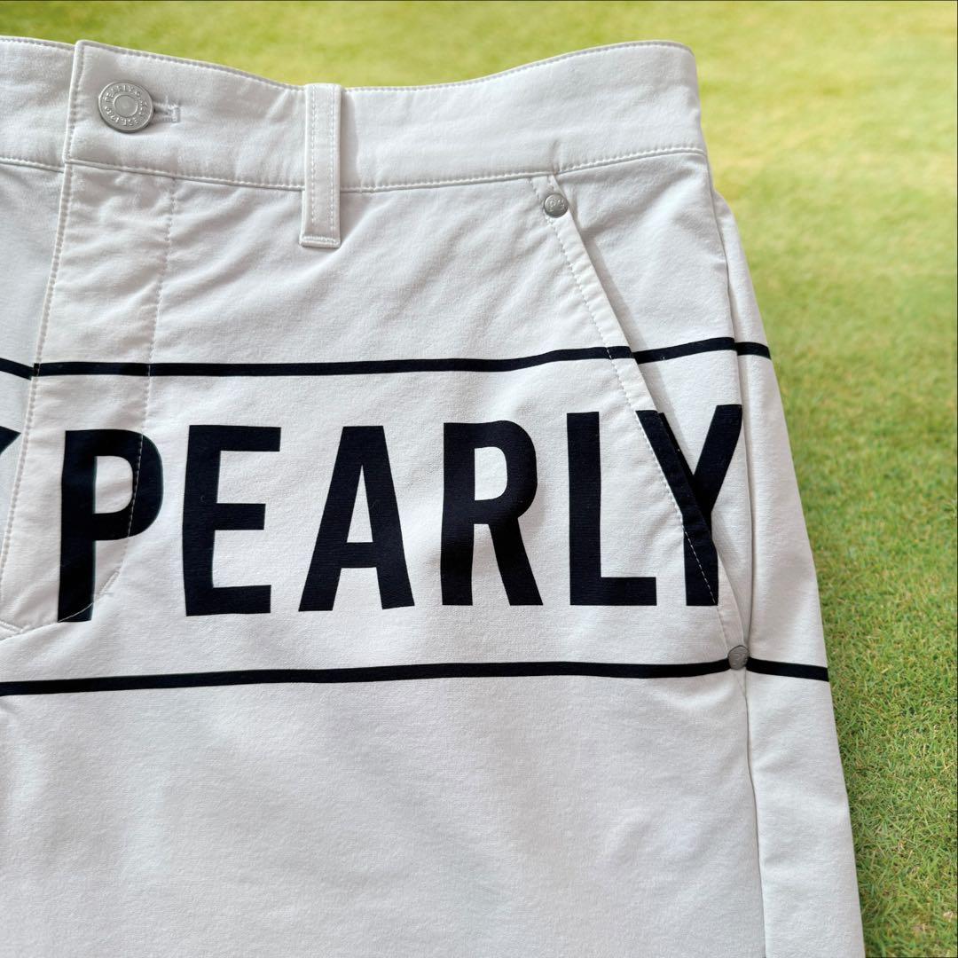 美品　パーリーゲイツ　ハーフパンツ　短パン　白　ホワイト　4 M〜L相当　ゴルフ