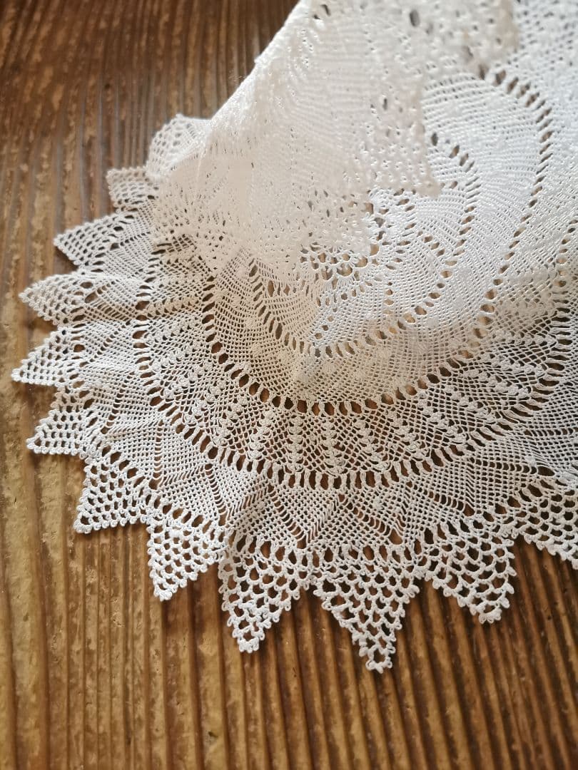 ヴィンテージ アルメニアン&タティング&クロシェレース 花型/星型ドイリー 細雪