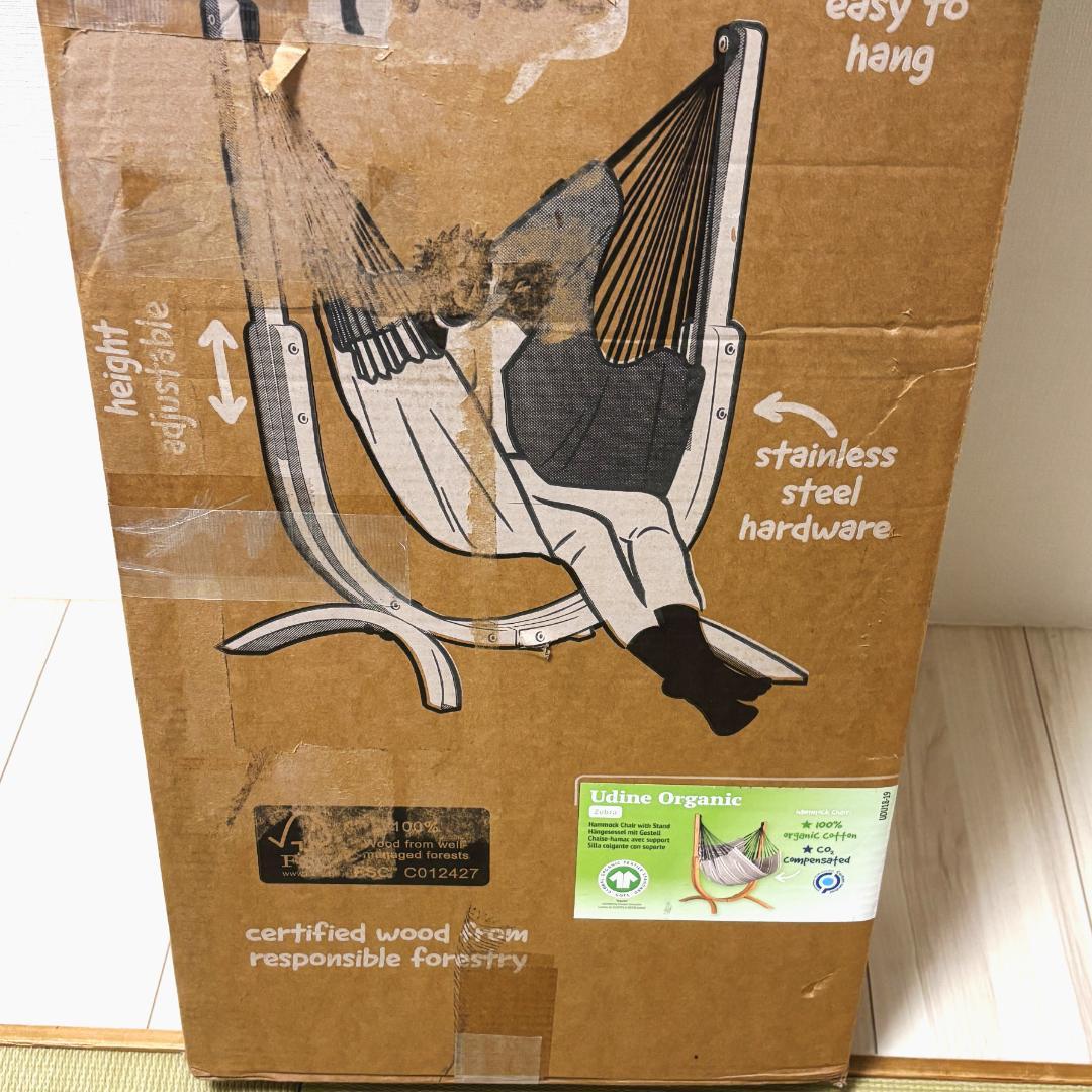 【美品】LA SIESTA ハンモックチェア＆スタンドセット UDINE