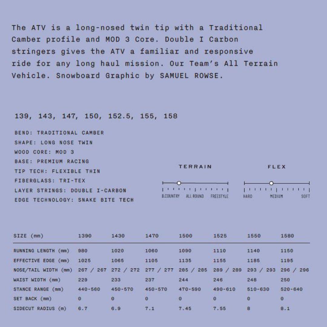 スノーボード Sims 23-24 ATV PRO 144