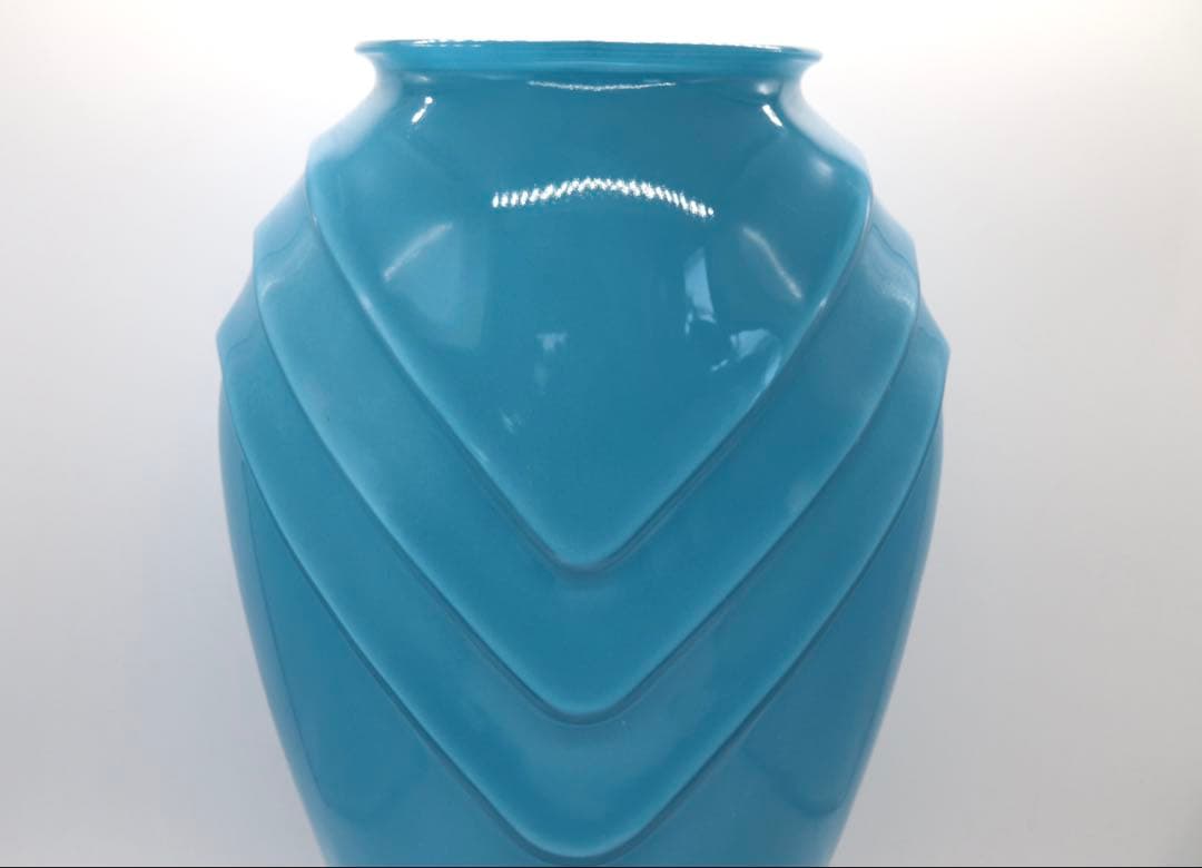 おしゃれ　ブルー　ガラス花入　送料込み1212