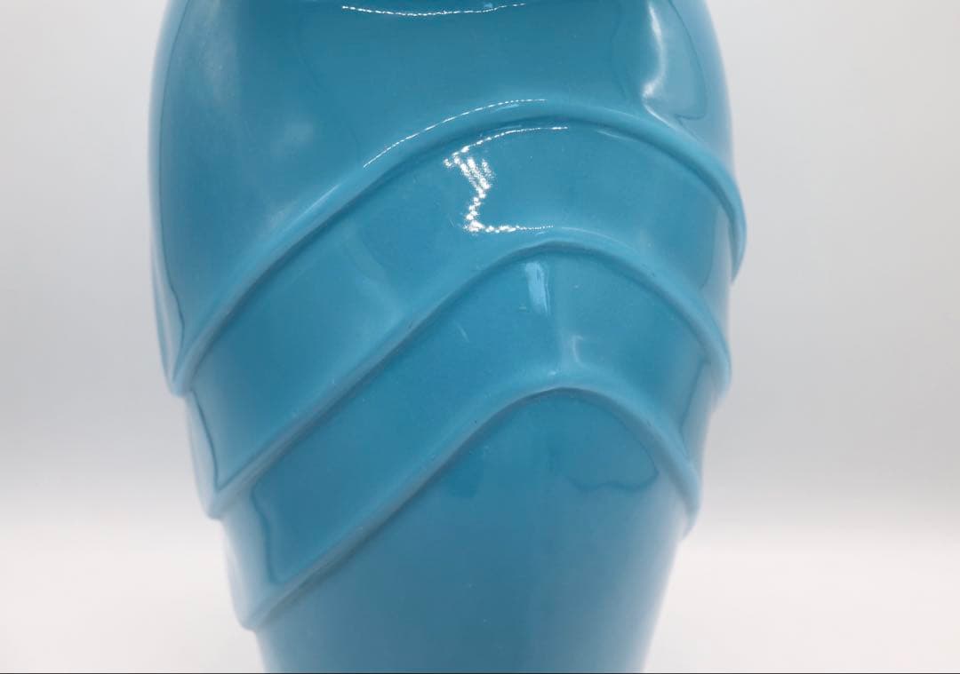 おしゃれ　ブルー　ガラス花入　送料込み1212