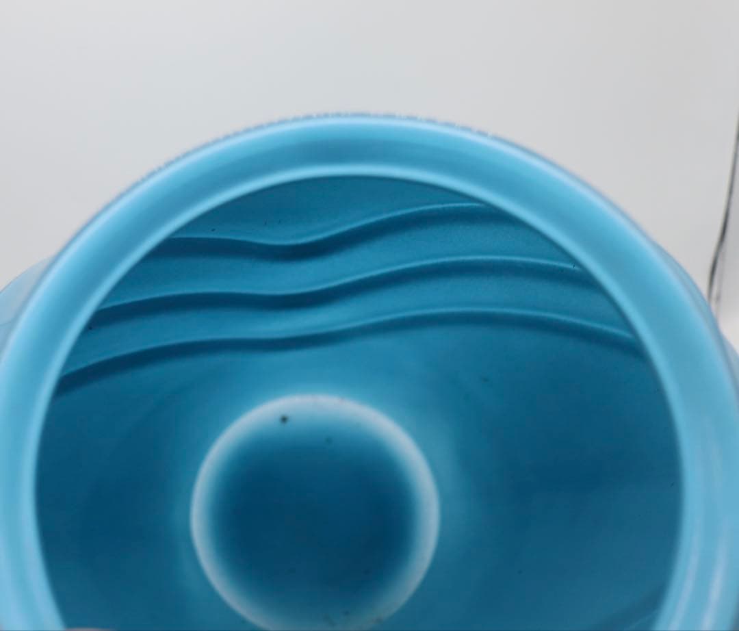 おしゃれ　ブルー　ガラス花入　送料込み1212