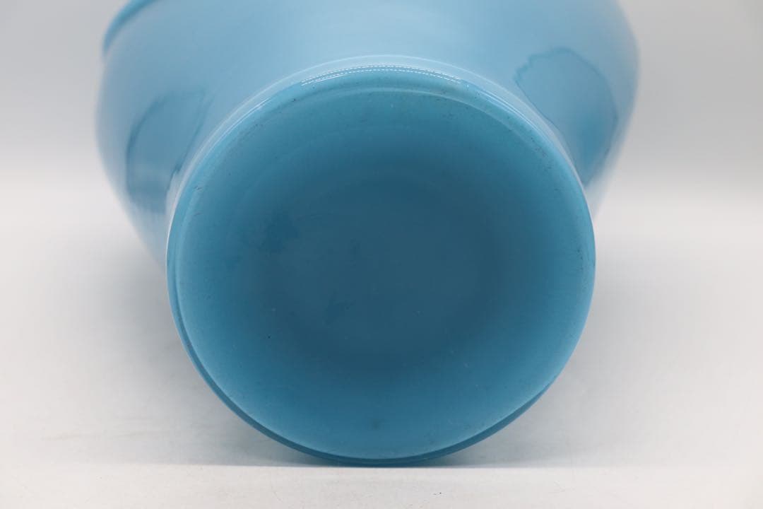 おしゃれ　ブルー　ガラス花入　送料込み1212