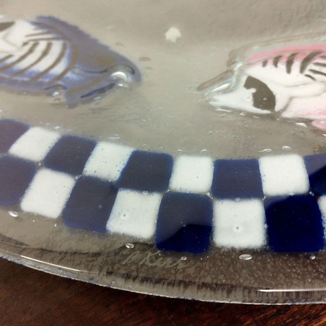 【Peggy Karr】USA  作家  ガラスプレート  大作  サインあり