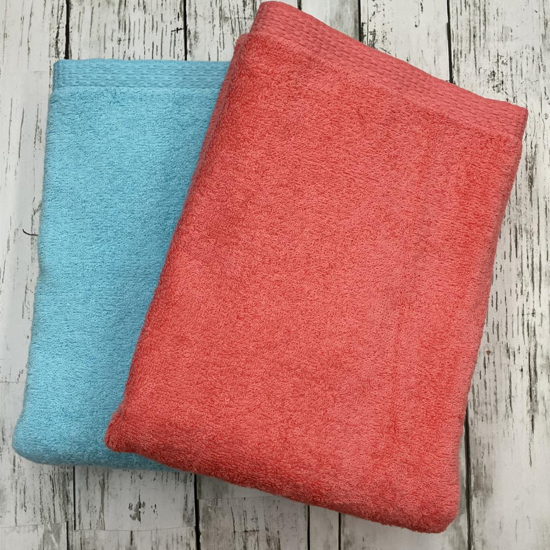 今治タオル　バスタオル　８枚　甘撚り糸使用　スカーレット４枚　ミントブルー４枚