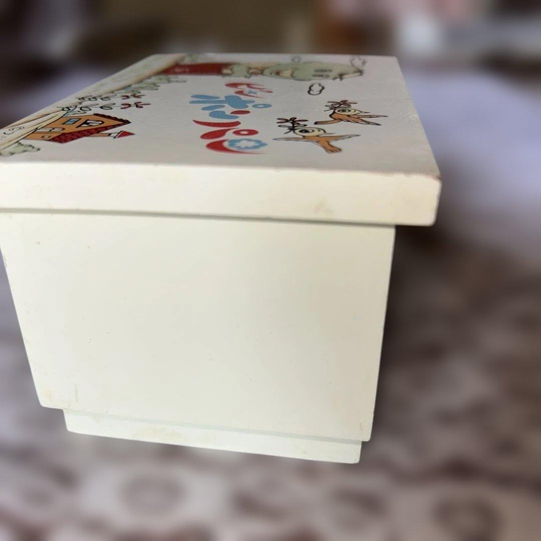 良品1970年代ピンポンパン木製オルゴール女の子が回転する
