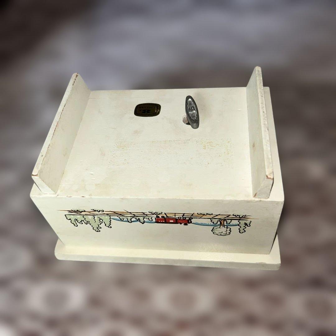 良品1970年代ピンポンパン木製オルゴール女の子が回転する