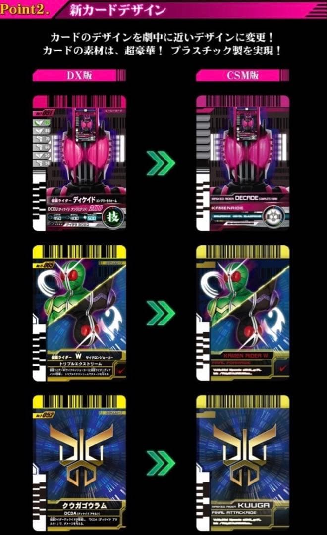 仮面ライダーディケイド ☆ 未開封 CSM ライダーカード