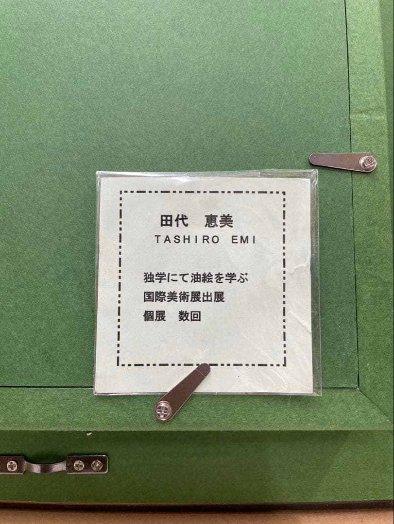 田代恵美 ( 油絵 F6 ) 表面 ガラス使用