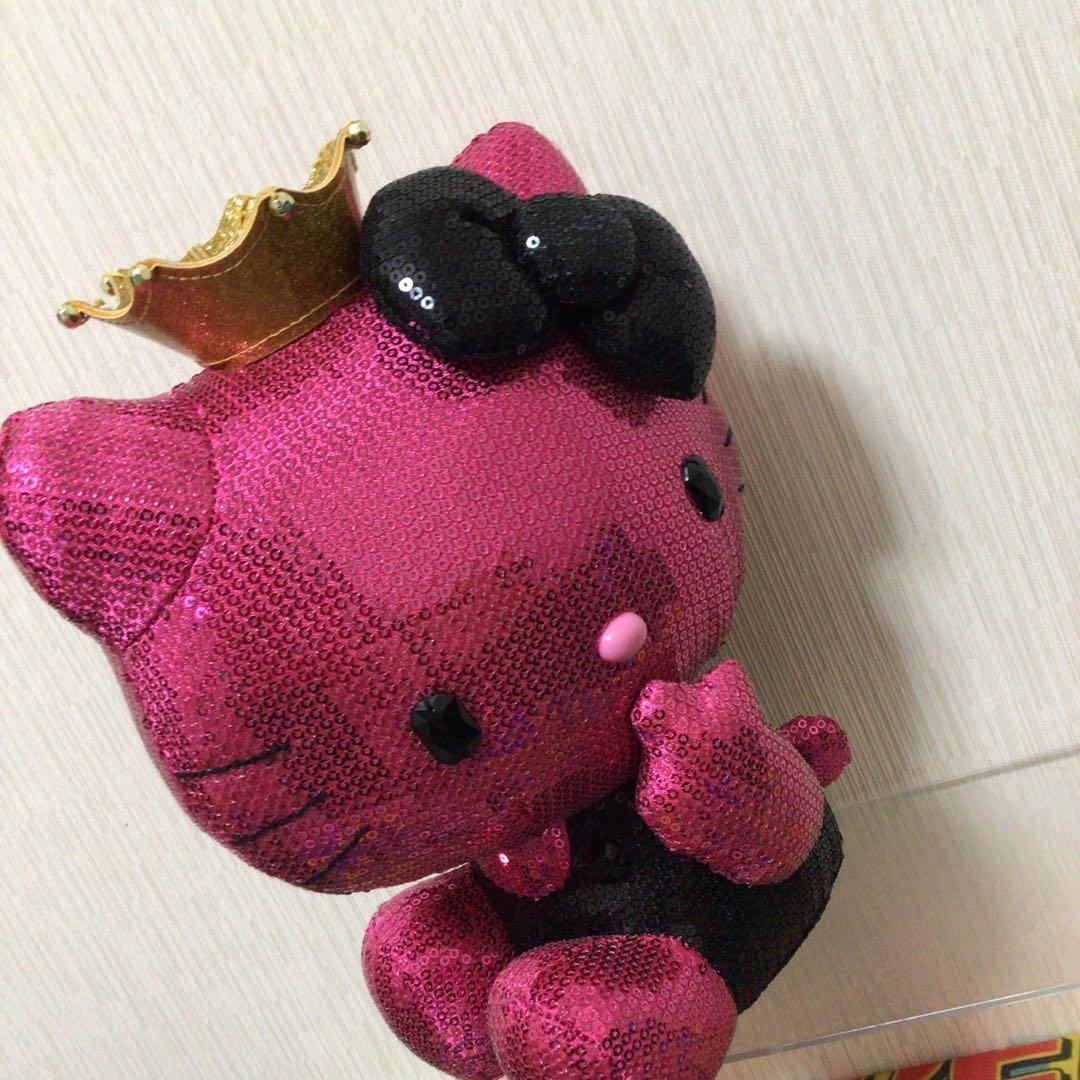 ハローキティ　Vivitix ぬいぐるみ　スパンコール　ピンク