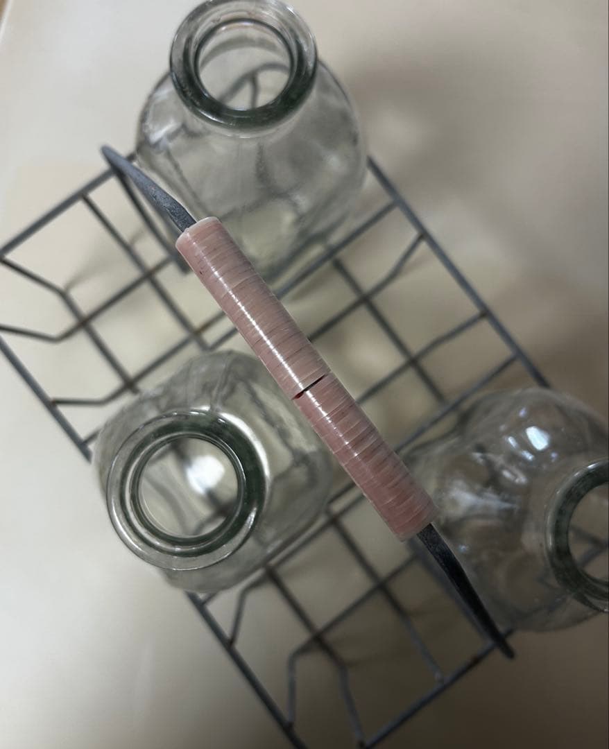 値下げヴィンテージ ミルククレート（ミルク瓶付）