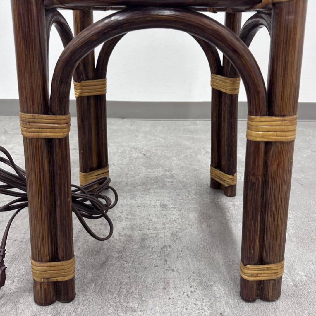 SNT539 アンティーク レトロ ビンテージ ラタンフロアスタンド　照明