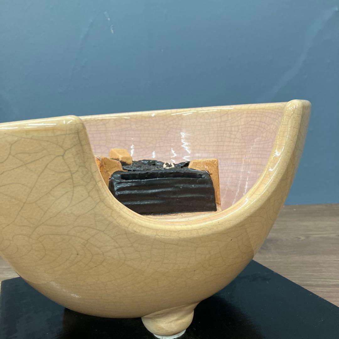 C-4 昭和レトロ 茶道具 野々田商店 電熱式 風炉 100V 400W 陶器製