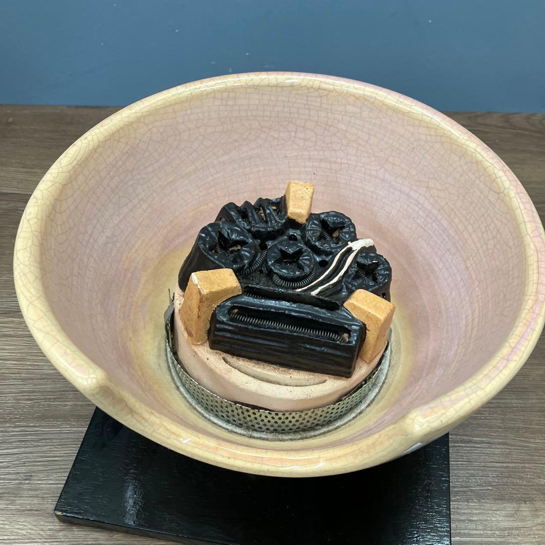 C-4 昭和レトロ 茶道具 野々田商店 電熱式 風炉 100V 400W 陶器製