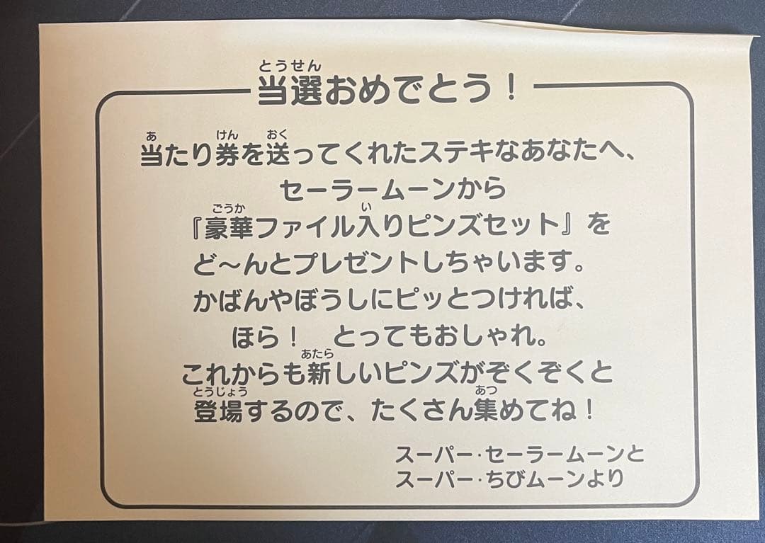 超レア　非売品セーラームーン ピンバッジ　未開封