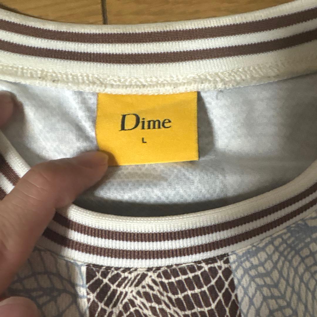 「希少」Dime ストライプ柄 長袖シャツ Lサイズ