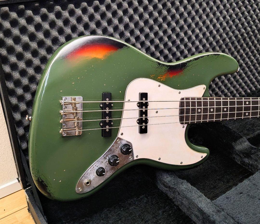 jazz bass ジャズベース /マルチレイヤーエイジド加工 オーバーラッカー