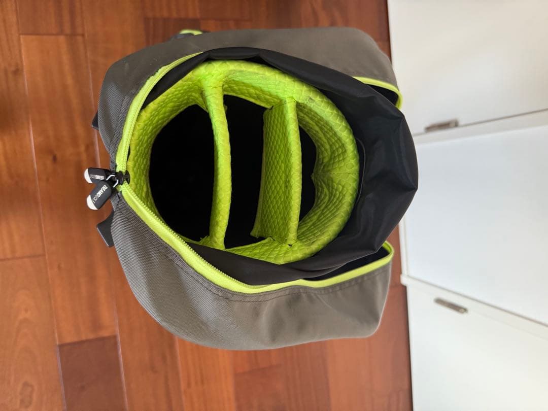 BEAMS GOLF キャディバッグ グレー/ライム