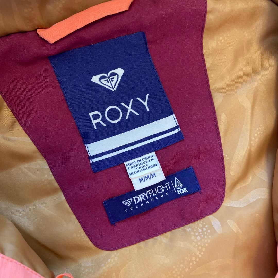 ROXY　スノーボードウェア M マウンテンジャケット　サーモンピンク　フード付