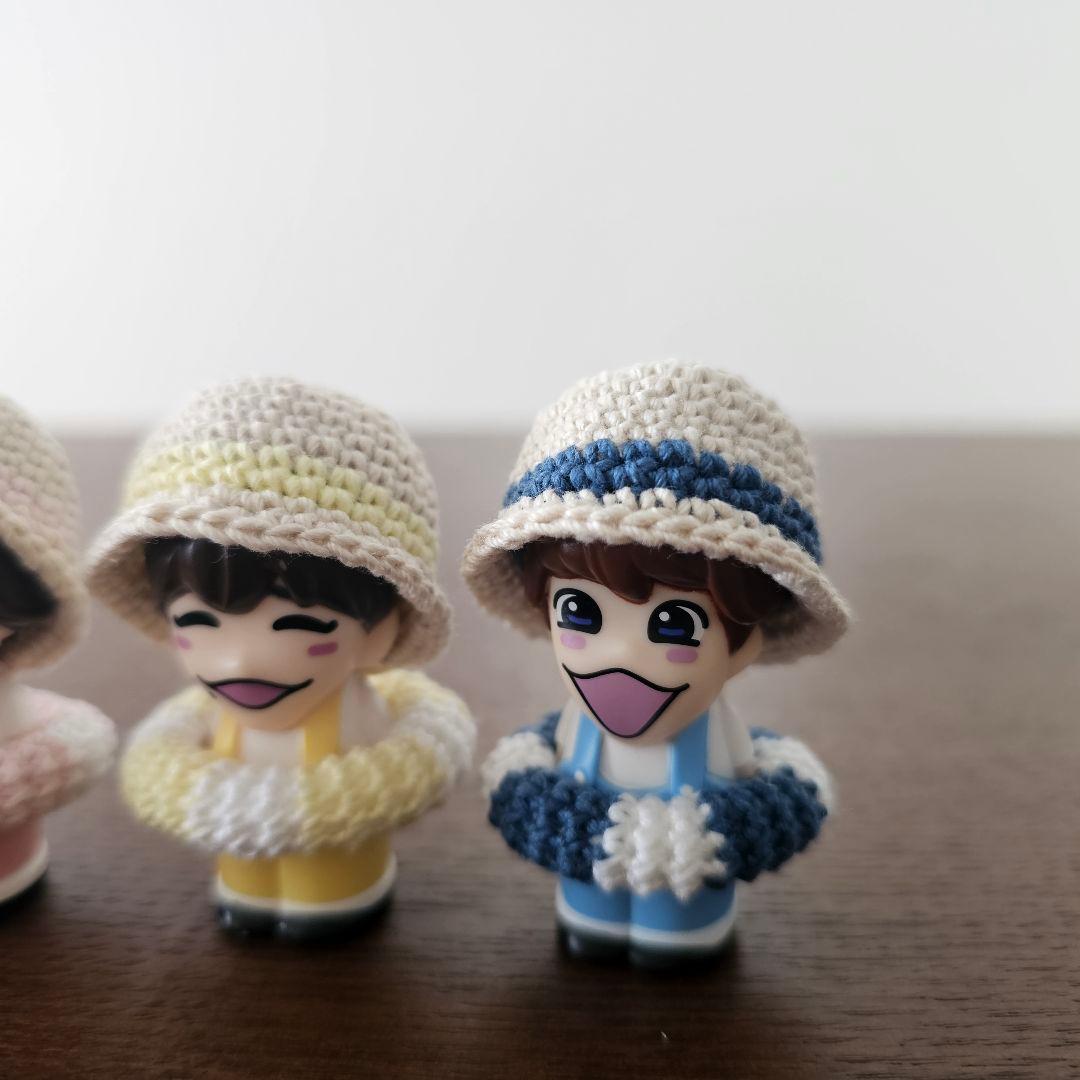 ハンドメイド　なにわ男子　指人形　麦わら帽子&浮き輪セット　オーダー受付中