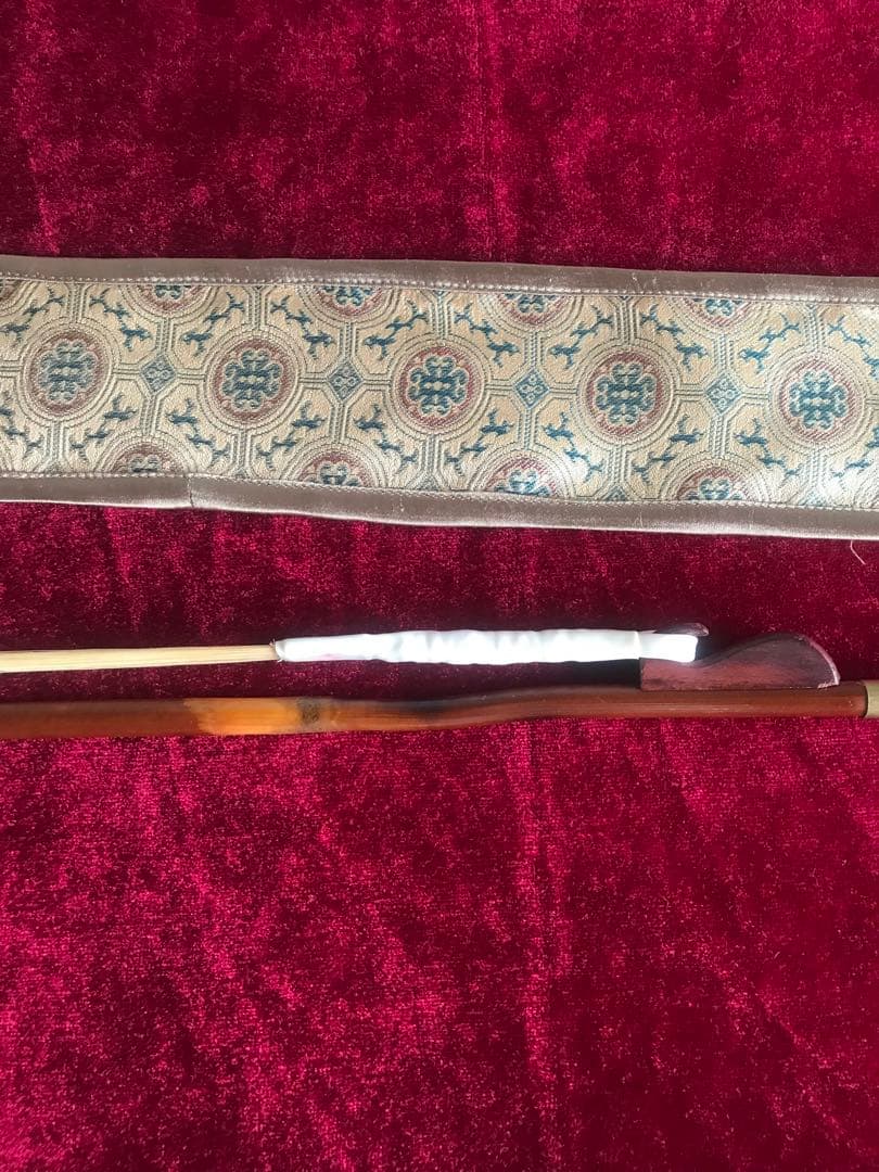 半額・二胡弓★ 中古品★紅竹★王小廸製作★上級者用★純100%白馬尾毛