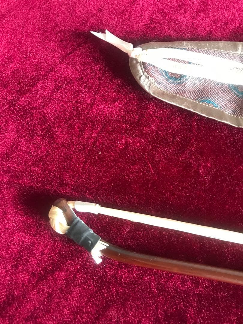 半額・二胡弓★ 中古品★紅竹★王小廸製作★上級者用★純100%白馬尾毛