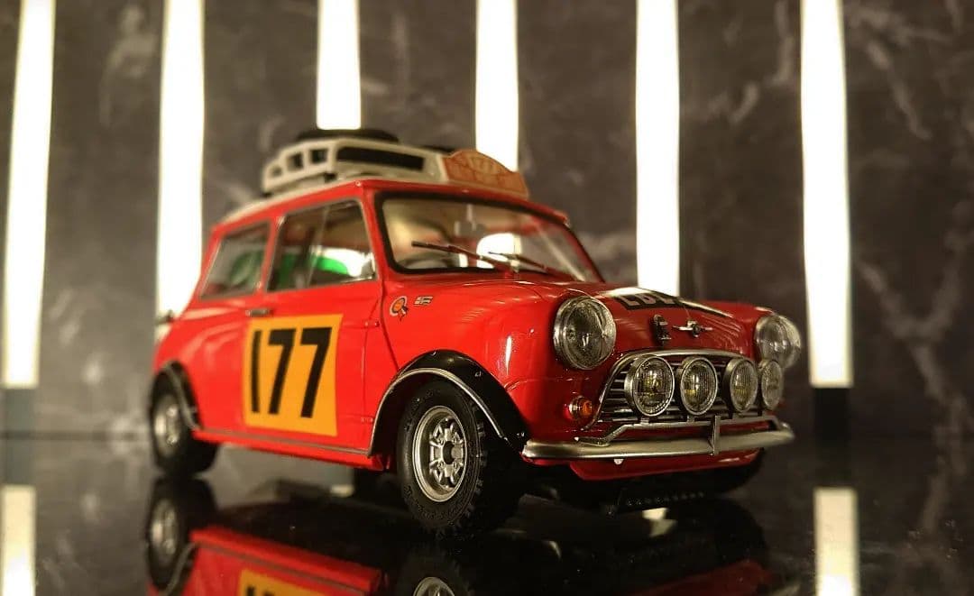 タミヤ モーリス ミニクーパー モンテカルロ ラリー プラモデル 完成品