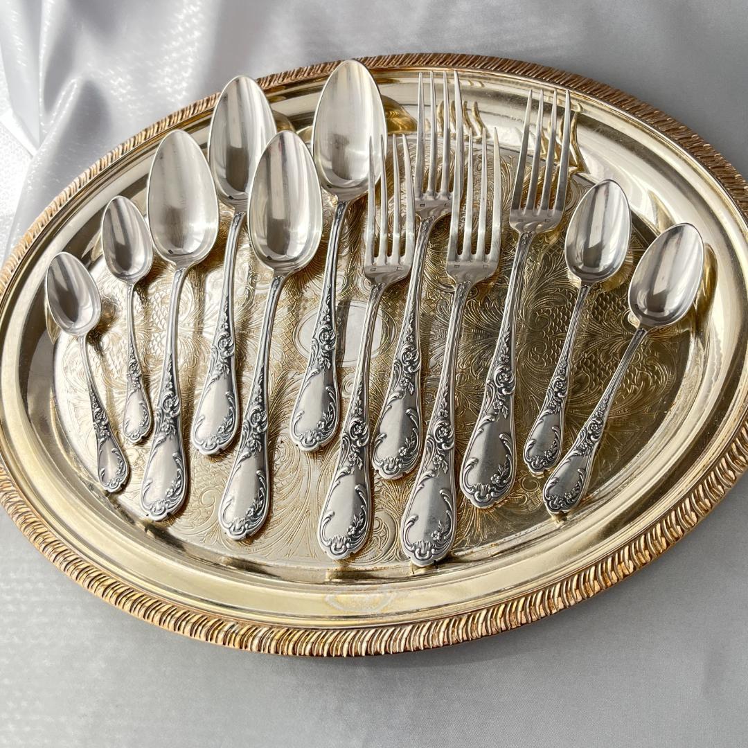 【仏蘭西】 Louis XV カトラリーセット12本 ルイ15世様式