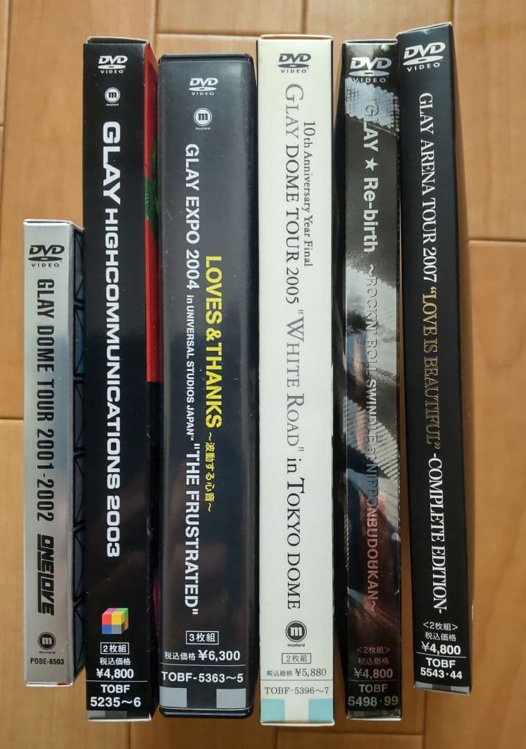 【GLAY LIVE DVD：2001～2007　6作品まとめて】※レアコレ