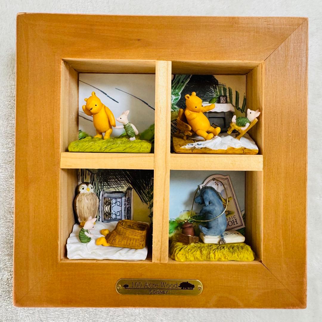 ディズニー アンティーク くまのプーさん 壁掛け ジオラマ クラシックプー