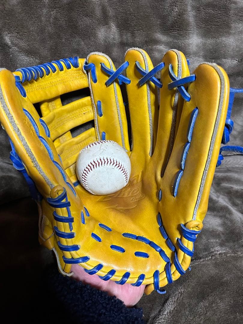 【中古】ミズノ　グローバルエリート　オーダー　一般外野手用　刺繍あり