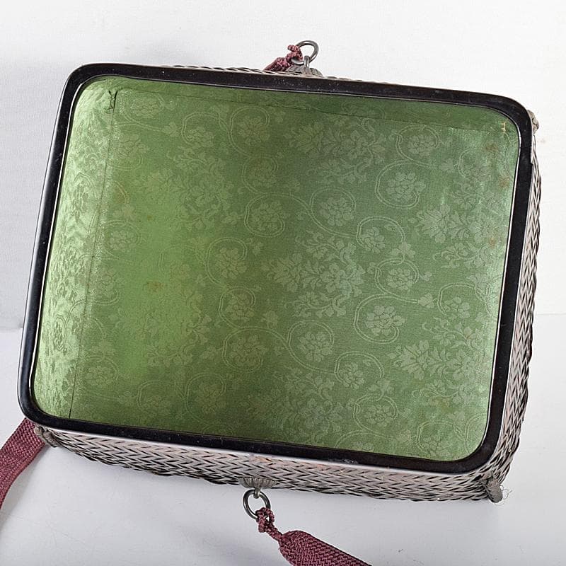 華山作　御所籠　皆具共　茶碗　棗など　十三点一式　仕覆付　共箱　F　R7699B