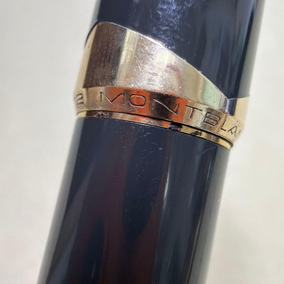 廃盤 MONTBLANC モンブラン No.12 万年筆 グレー 18k 吸引式