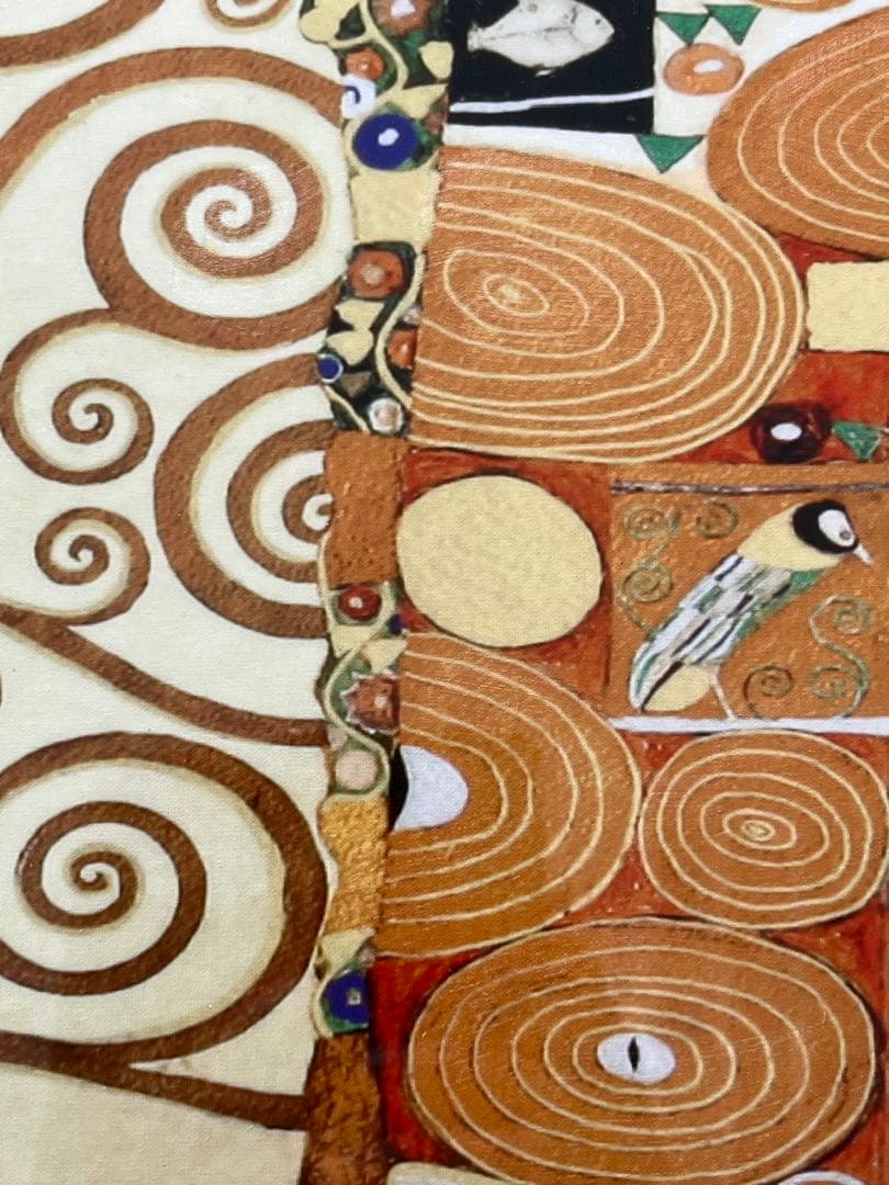 クリムト　「抱擁」　複製ポスター　額付　メディウム加工　②