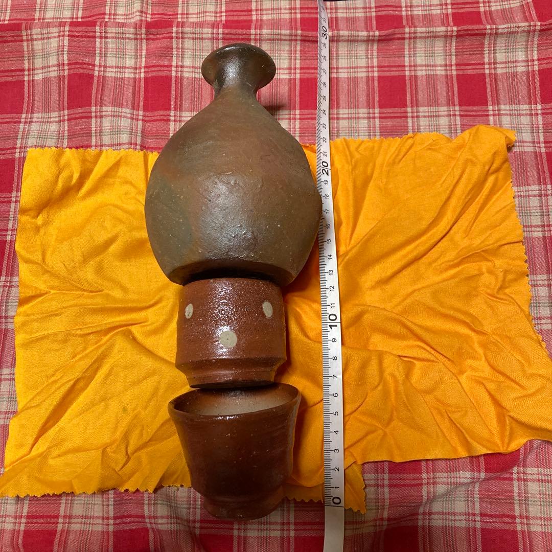 高力芳照　陶器の酒器セット