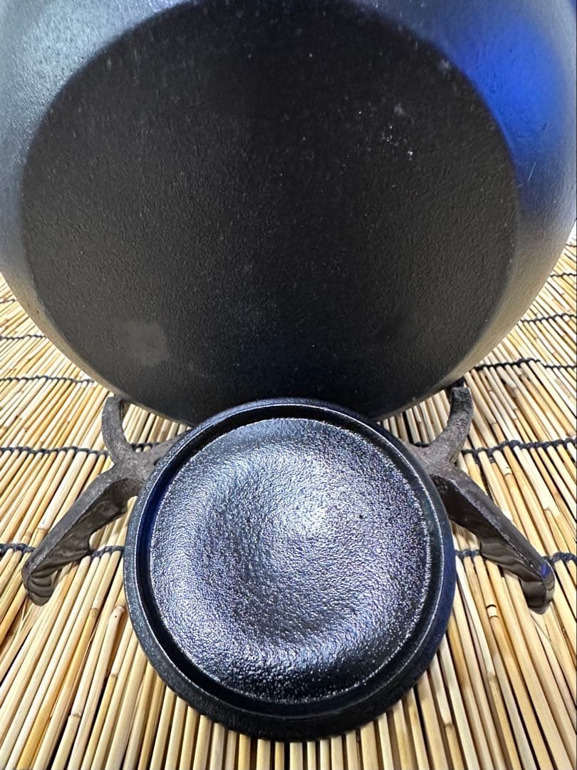 未使用品、栞付　南部盛榮堂ＯＩＧＥＮ造　平形アラレ　メーカー保証ＩＨ対応品