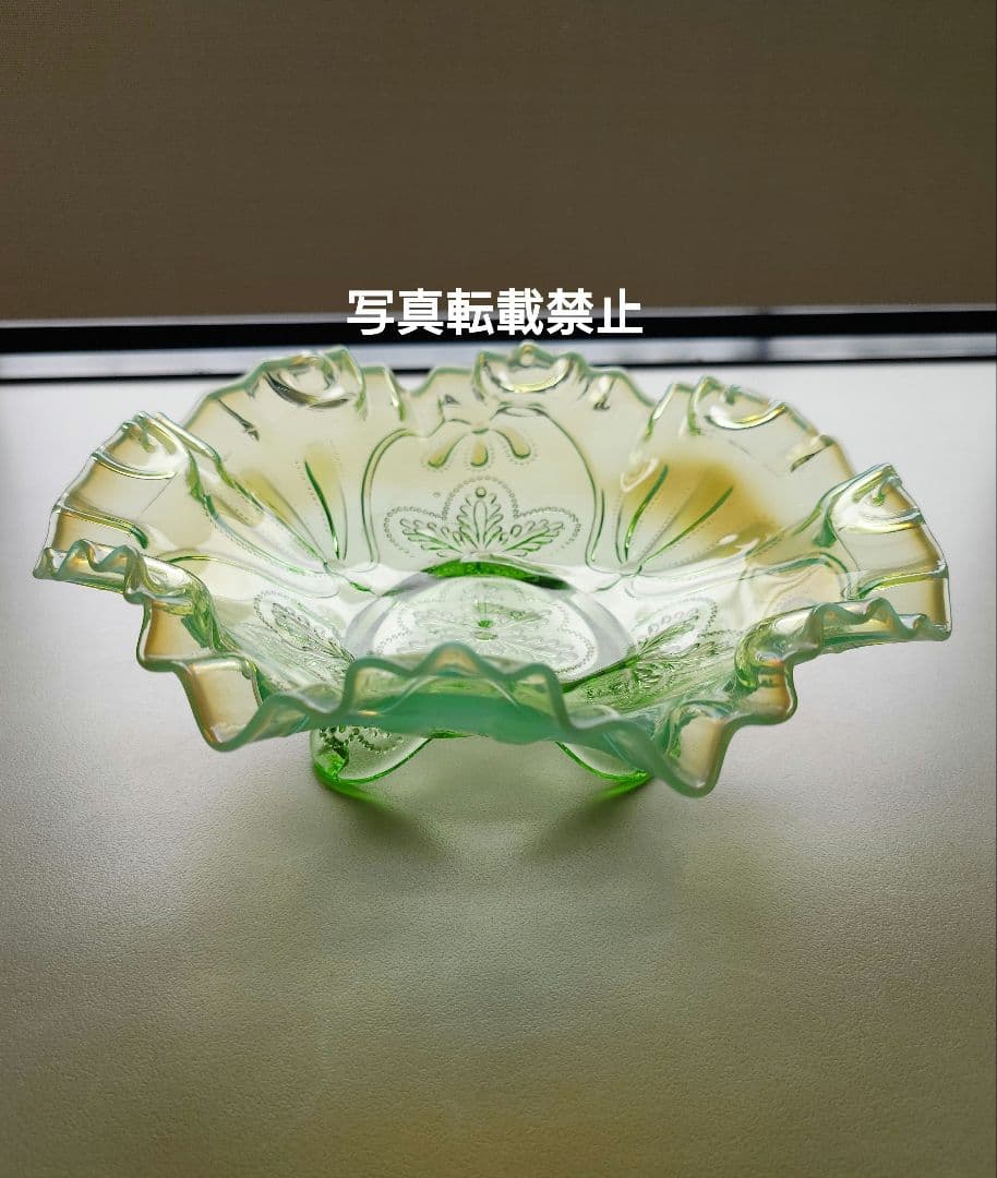 ジェファーソン　グラス　グリーンオパールセント　フェントン