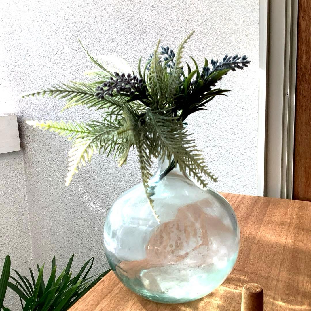 イタリアSVE 社　シードルガラス瓶(フラワーベース・オブジェ)ヴィンテージ