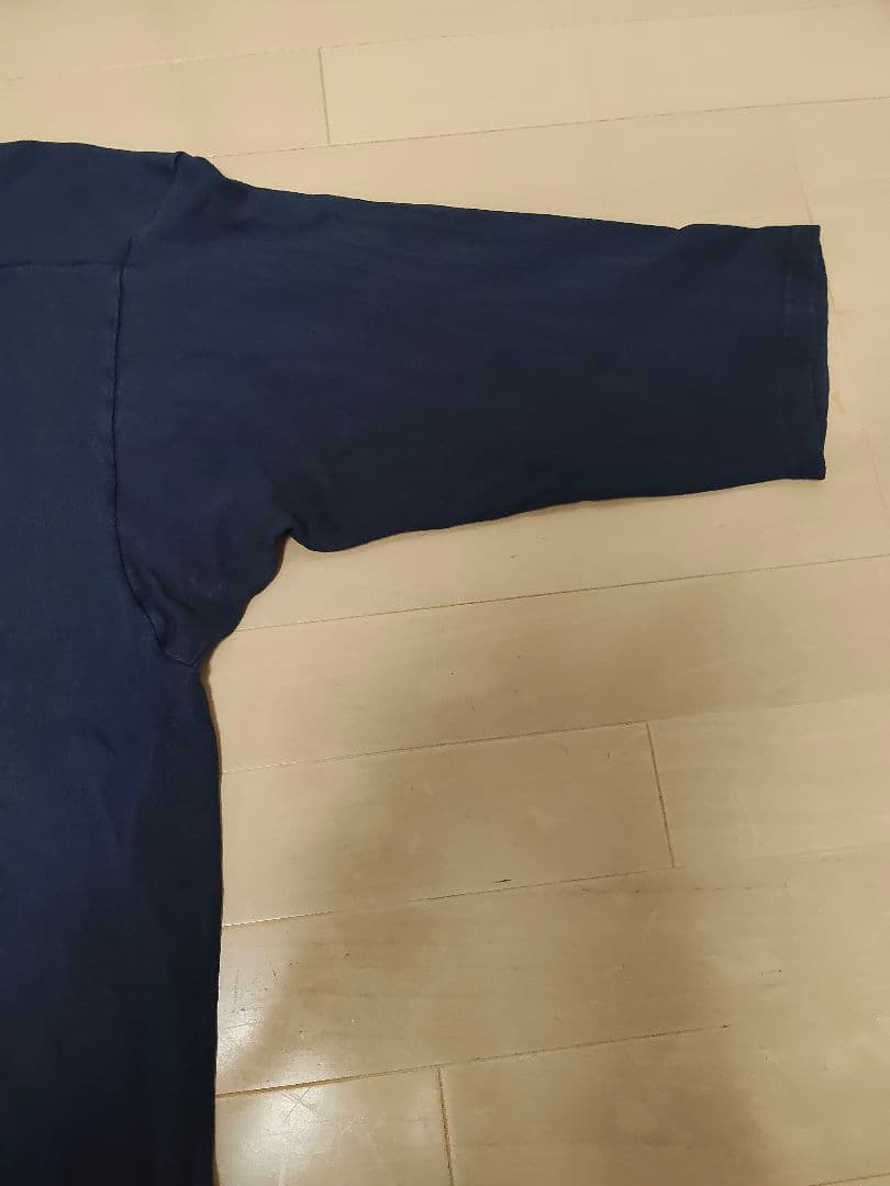 チャンピオン NAVY 両面プリント 七部袖 XLヴィンテージ USA