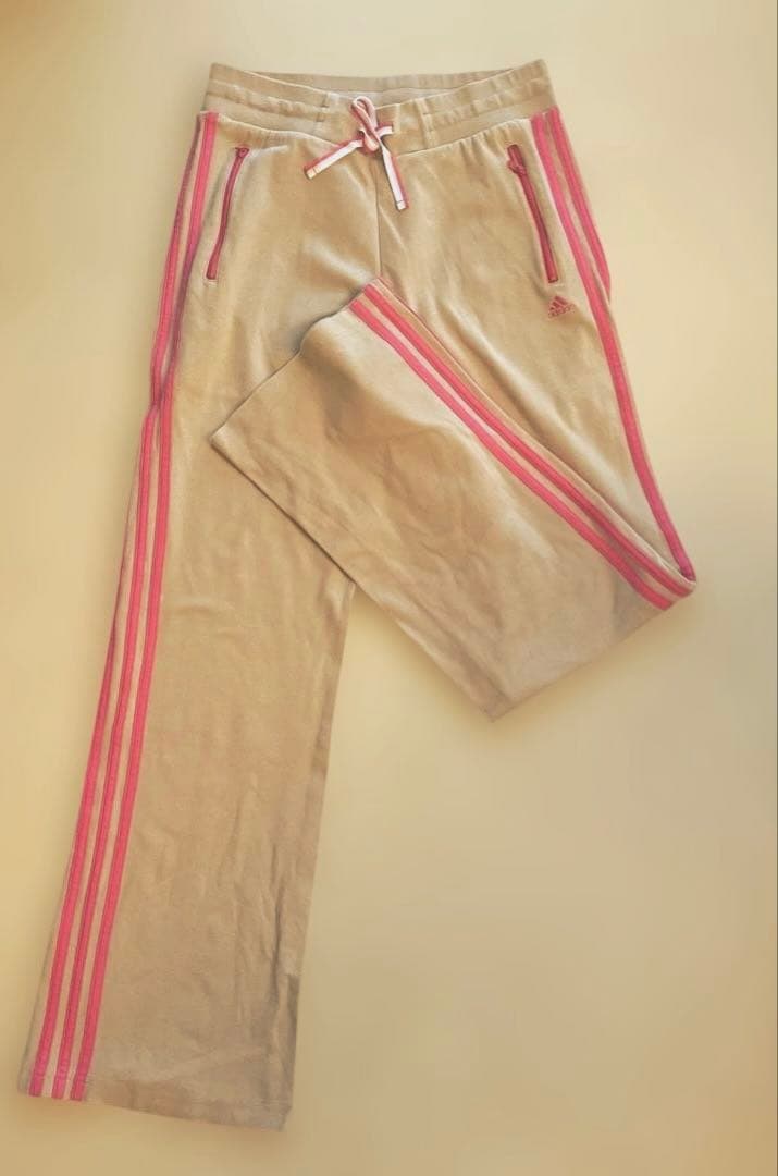 ユーロアディタスadidas ジャージ上下　ベージュ・ピンク