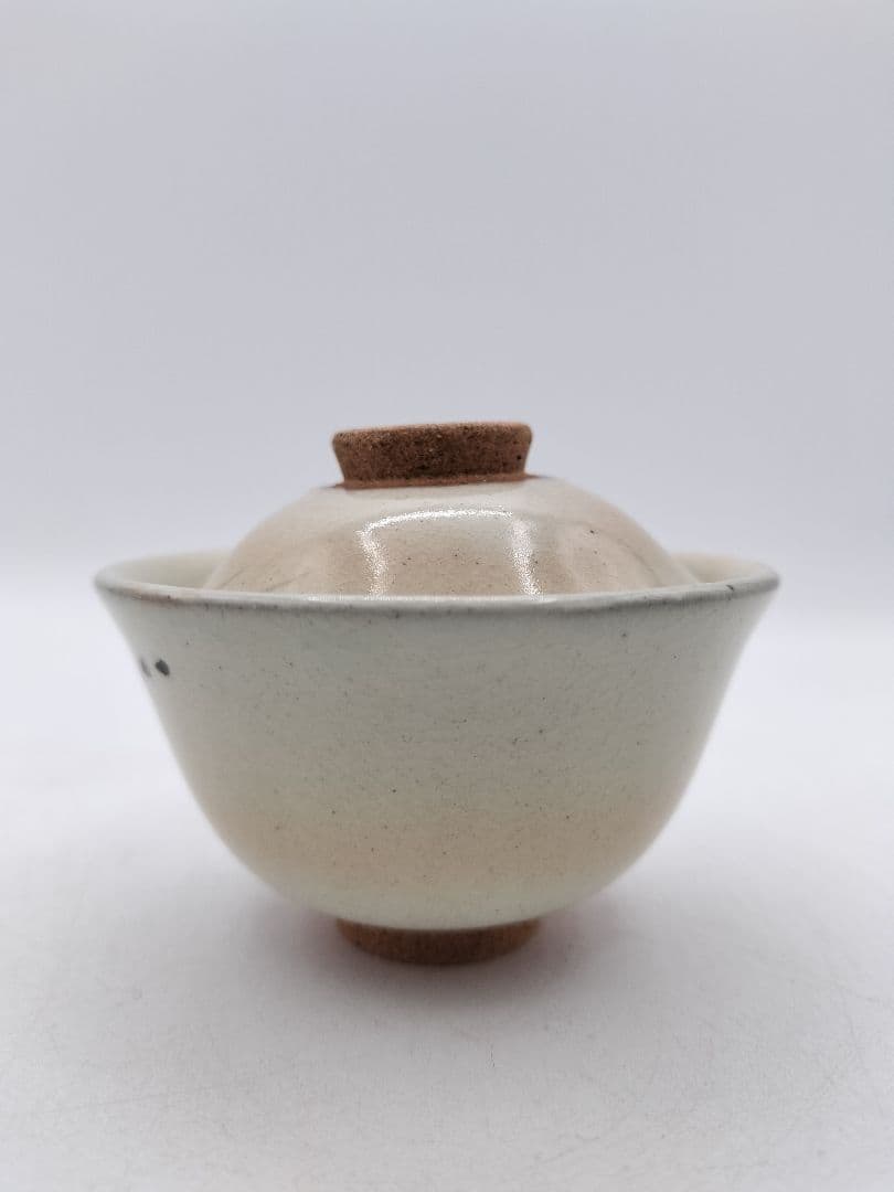 c787 煎茶　啜り茶碗 粉引 5客 紙箱 茶道具 古物　すすり