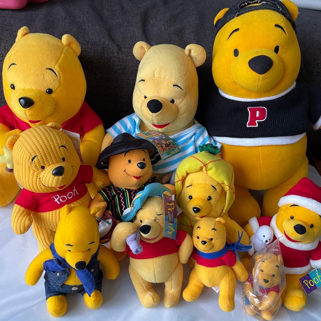 巨大プーさん ＋　プーさん11体　ぬいぐるみ