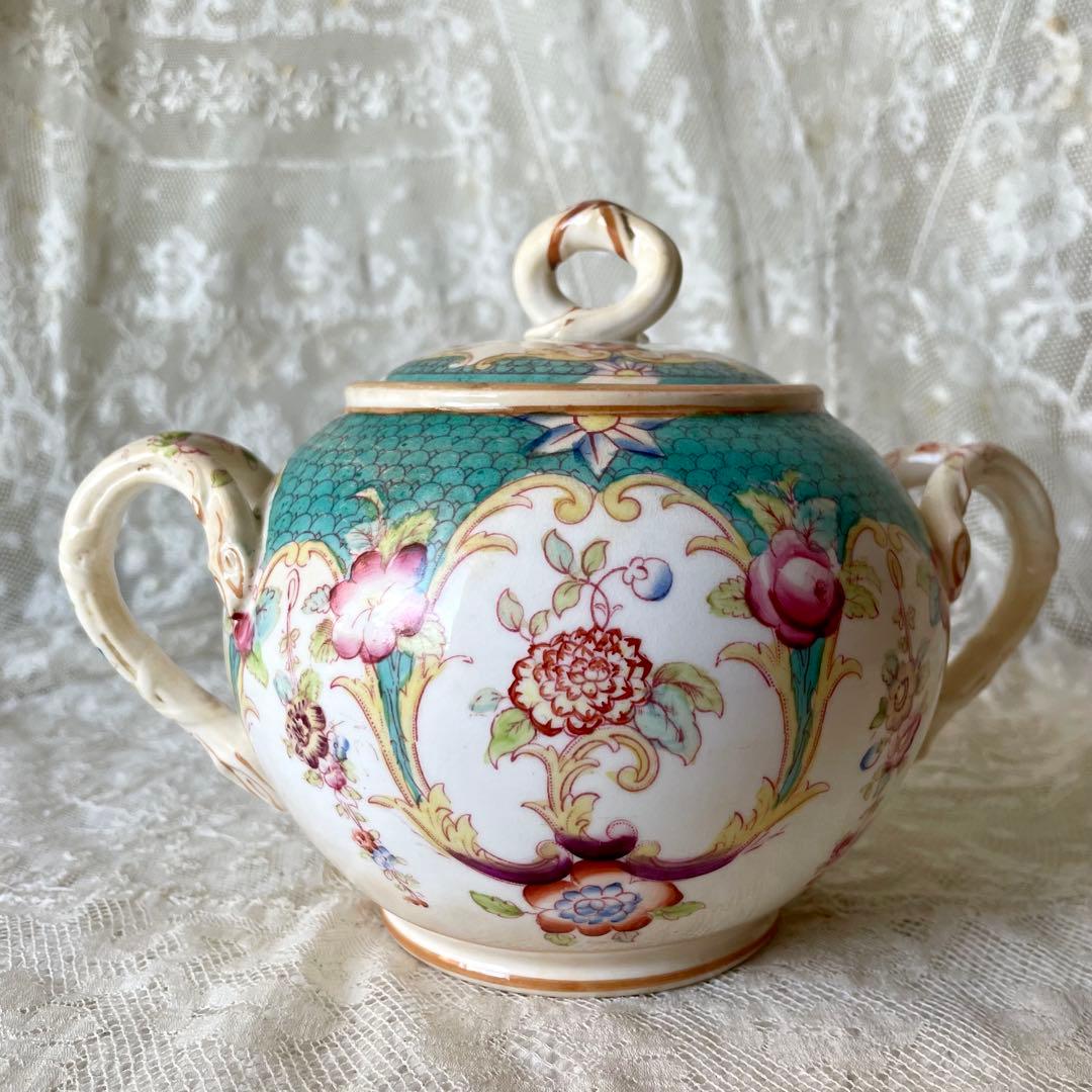 サルグミンヌミントン　シュクリエ　シュガーポット　フランスアンティーク