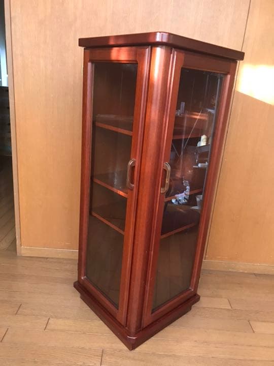 ヴィンテージ　飾り棚　2面ガラス扉