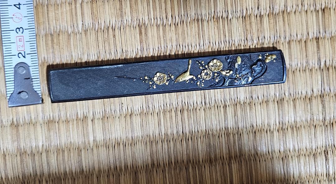 コ*ー様 追加写真あり 江戸時代 短刀の束と笄と鞘 小束 小刀 梅に鶯