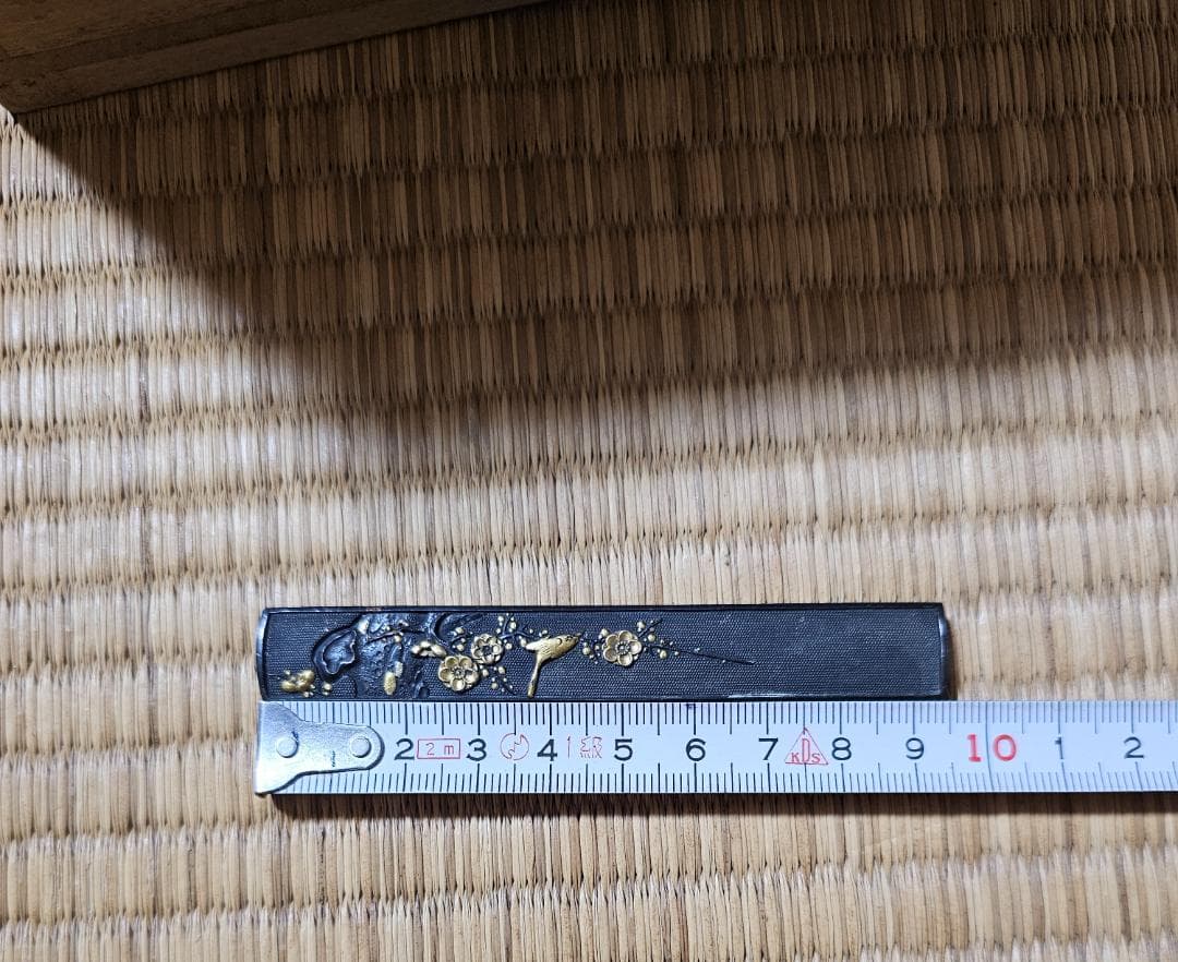 コ*ー様 追加写真あり 江戸時代 短刀の束と笄と鞘 小束 小刀 梅に鶯